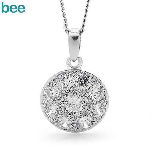 Image of Collier i sølv med vedhæng med zirkonia